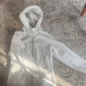 Lululemon size large! Light Gray Zip-Up Hoodie